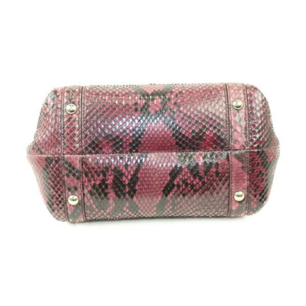 Salvatore Ferragamo Pink Gray Python Leather Sofi… - image 5